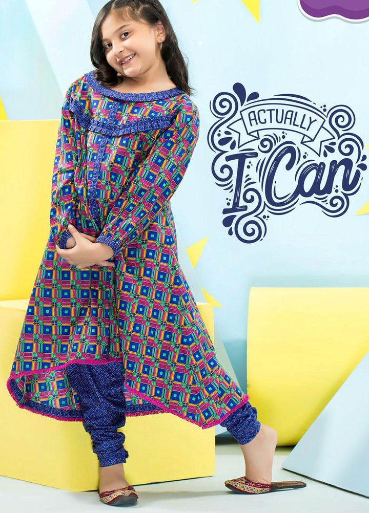 Five Star Classic Kids Cotton Printed Cambric Suits Unstitched 2 Piece FS21CK 702-A - Winter Collection