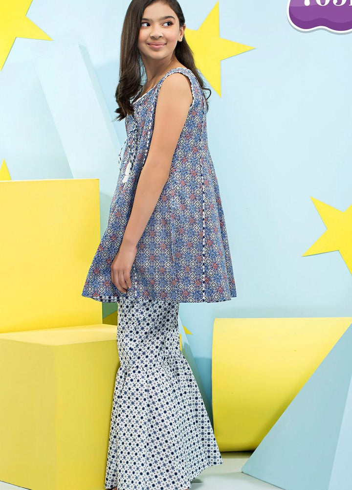 Five Star Classic Kids Cotton Printed Cambric Suits Unstitched 2 Piece FS21CK 709-B - Winter Collection