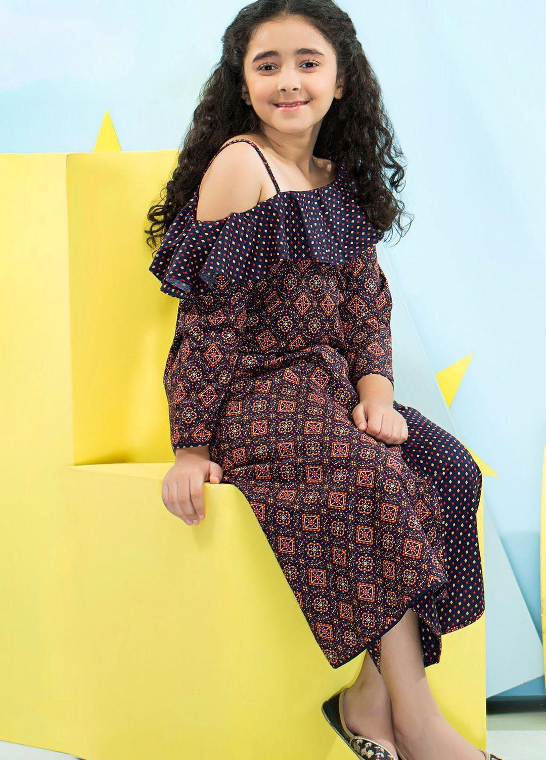 Five Star Classic Kids Cotton Printed Cambric Suits Unstitched 2 Piece FS21CK 711-B - Winter Collection
