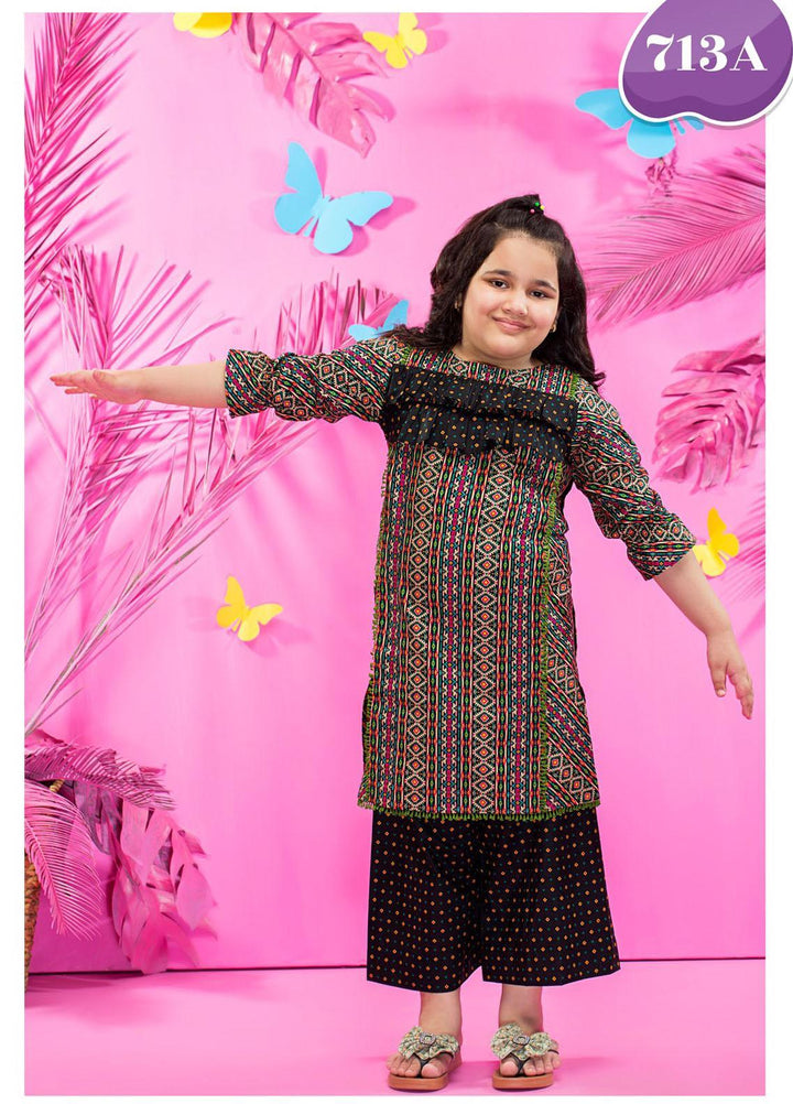 Five Star Classic Kids Cotton Printed Cambric Suits Unstitched 2 Piece FS21CK 713-A - Winter Collection