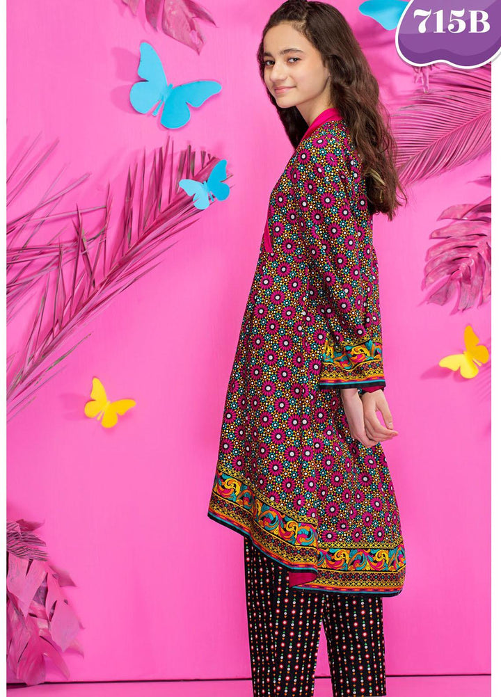 Five Star Classic Kids Cotton Printed Cambric Suits Unstitched 2 Piece FS21CK 715-B - Winter Collection