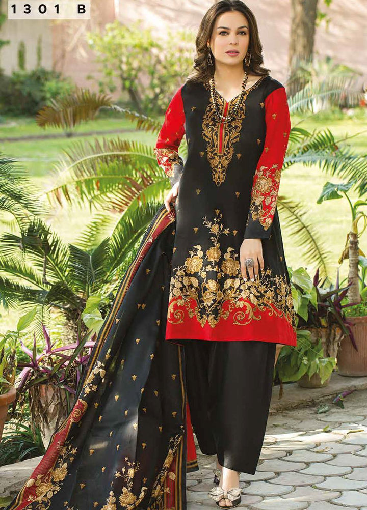 Five Star Printed Lawn Suits Unstitched 3 Piece FS22CL D-1301B - Summer Collection