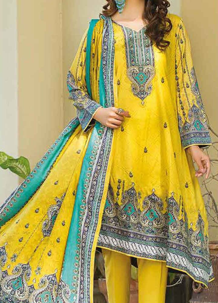 Five Star Printed Lawn Suits Unstitched 3 Piece FS22CL D-1302A - Summer Collection