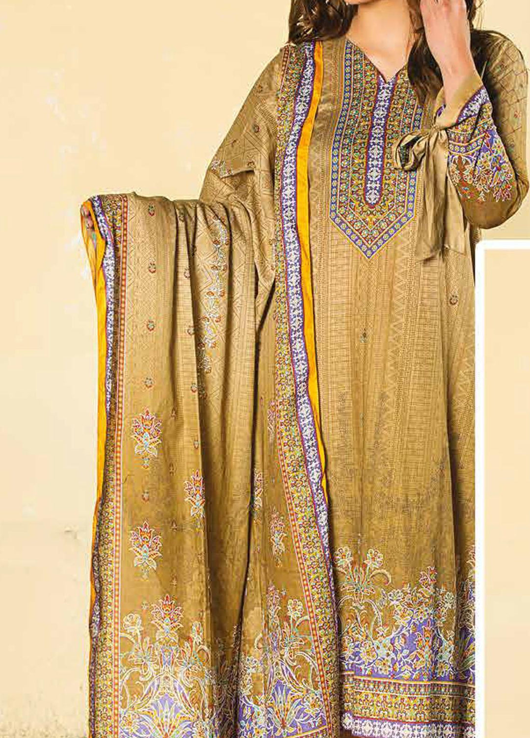 Five Star Printed Lawn Suits Unstitched 3 Piece FS22CL D-1306A - Summer Collection