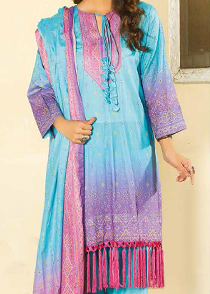 Five Star Printed Lawn Suits Unstitched 3 Piece FS22CL D-1307A - Summer Collection