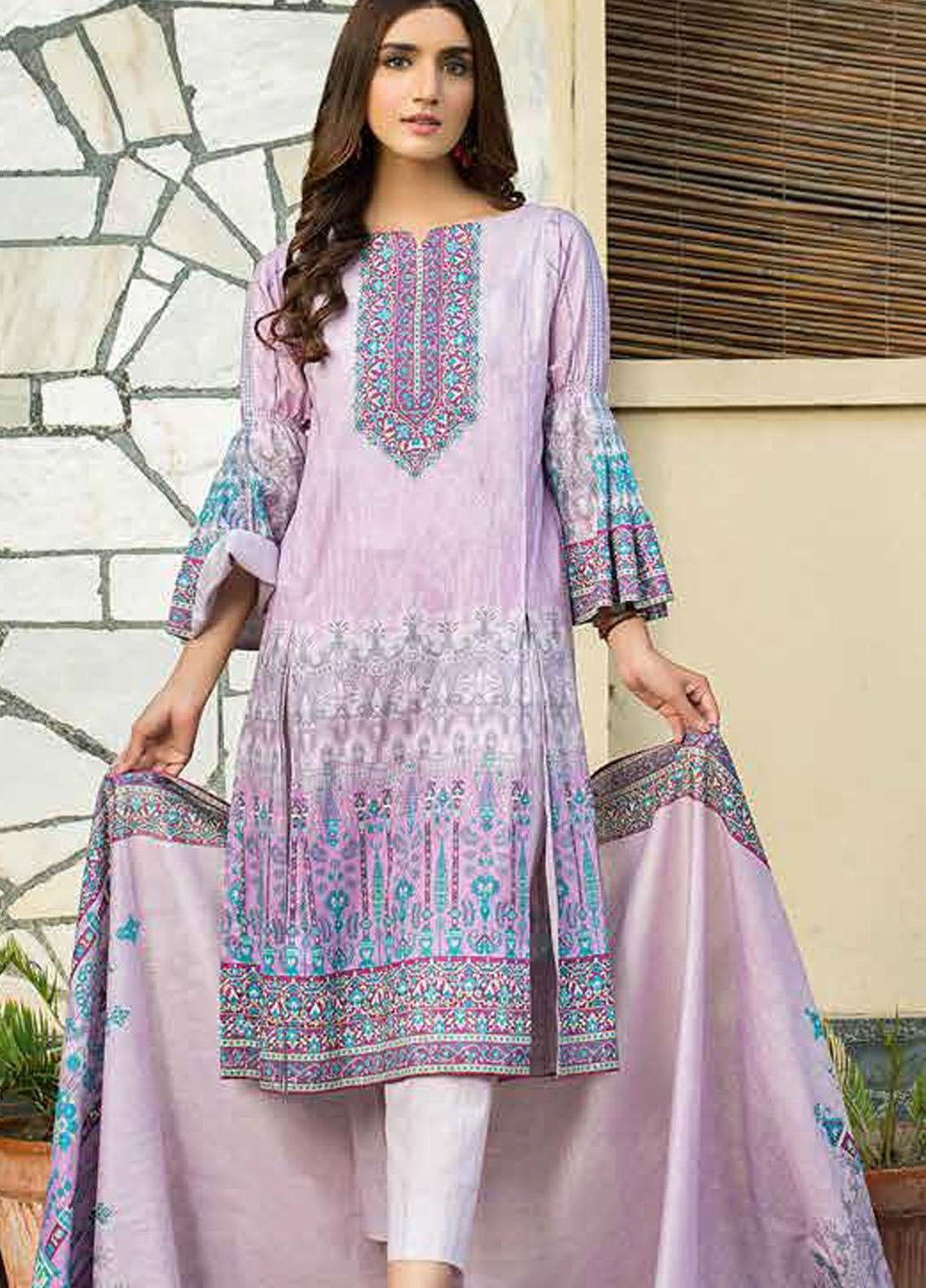 Five Star Printed Lawn Suits Unstitched 3 Piece FS22CL D-1308A - Summer Collection