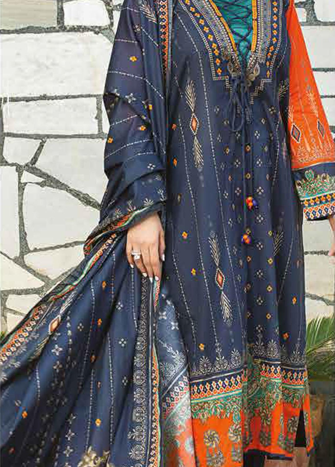 Five Star Printed Lawn Suits Unstitched 3 Piece FS22CL D-1310B - Summer Collection
