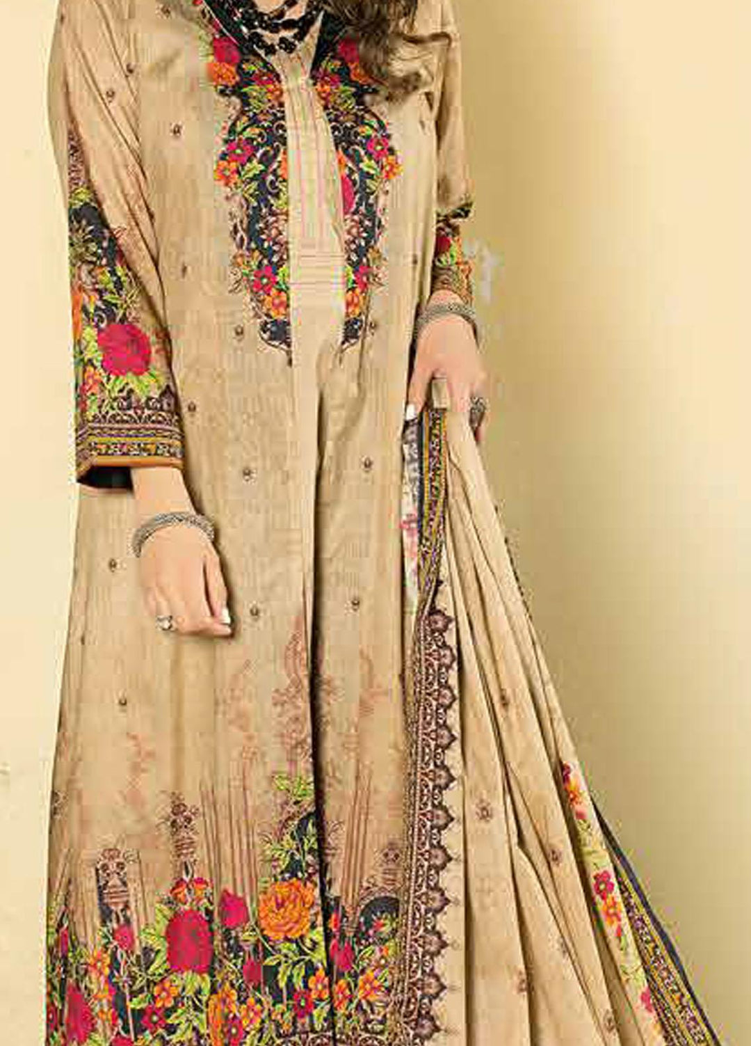 Five Star Printed Lawn Suits Unstitched 3 Piece FS22CL D-1316B - Summer Collection
