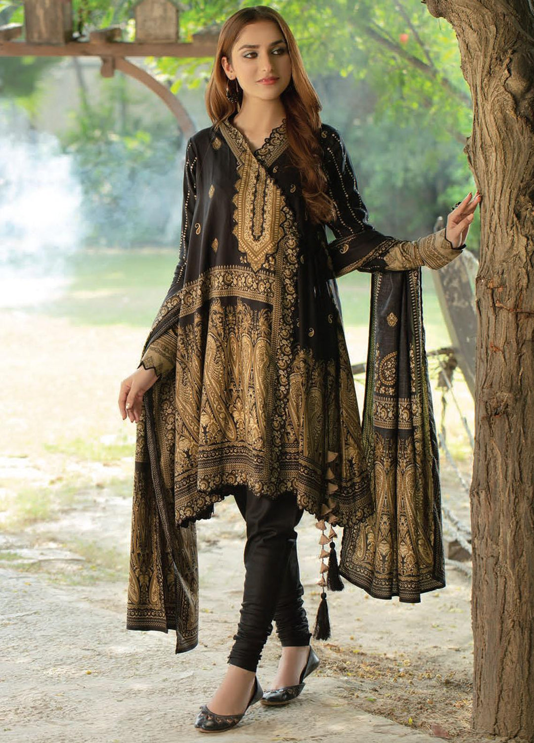 Five Star Printed Linen Suits Unstitched 3 Piece FS21CL D-191A - Winter Collection