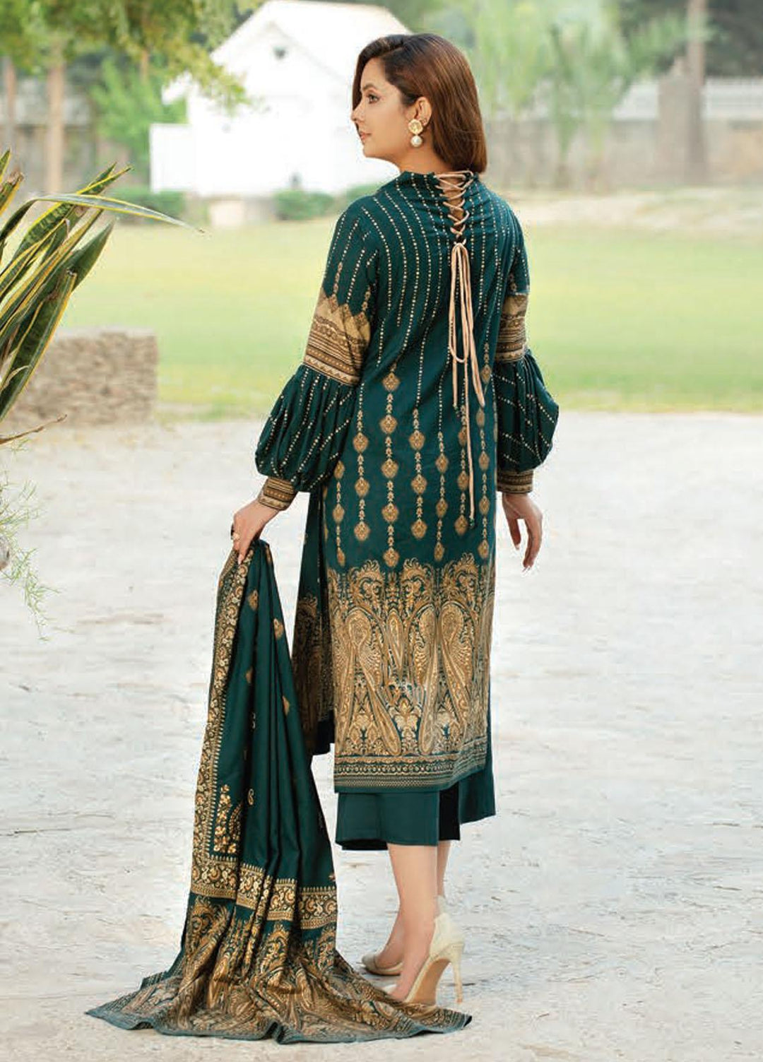 Five Star Printed Linen Suits Unstitched 3 Piece FS21CL D-191B - Winter Collection