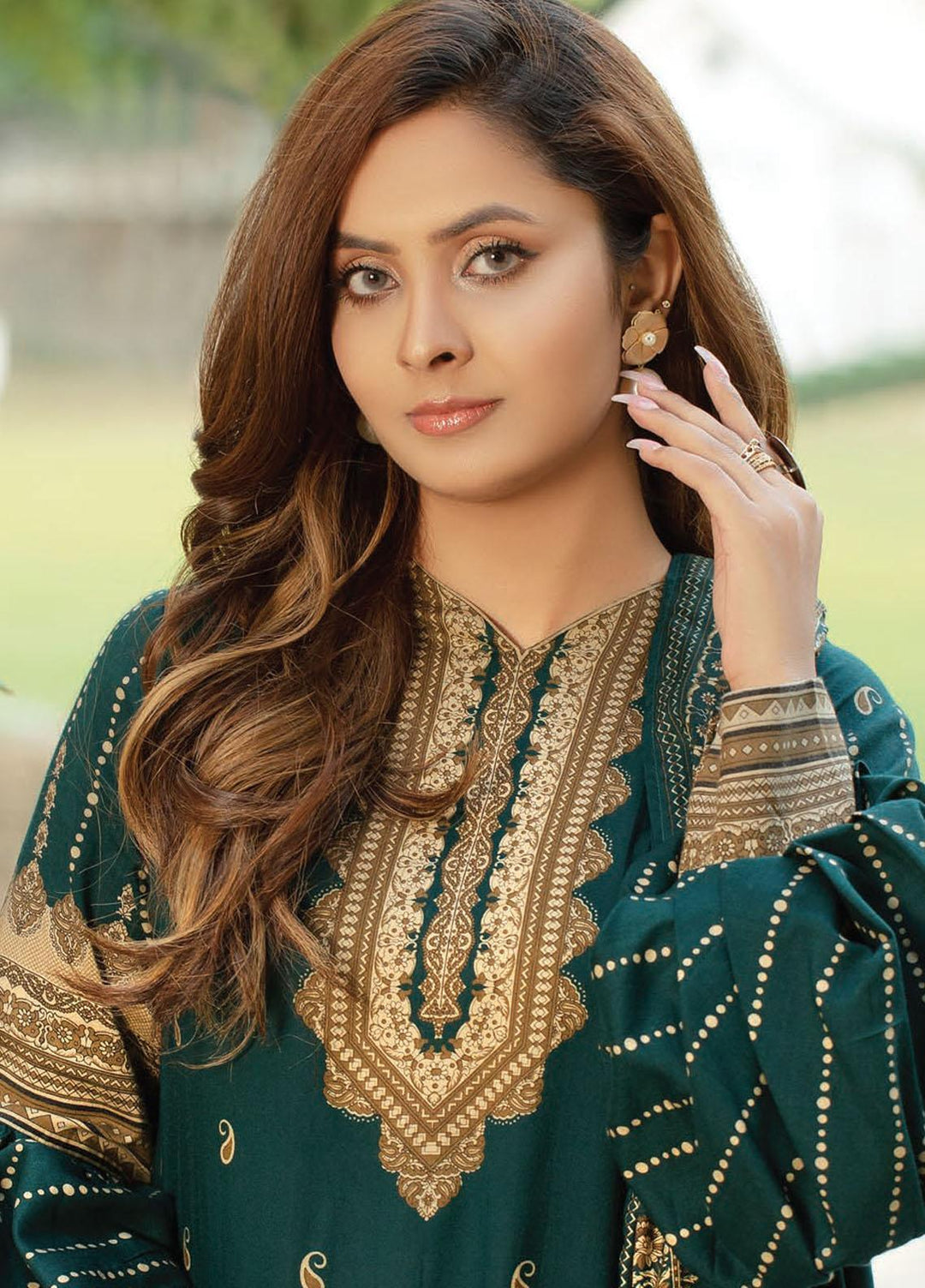 Five Star Printed Linen Suits Unstitched 3 Piece FS21CL D-191B - Winter Collection