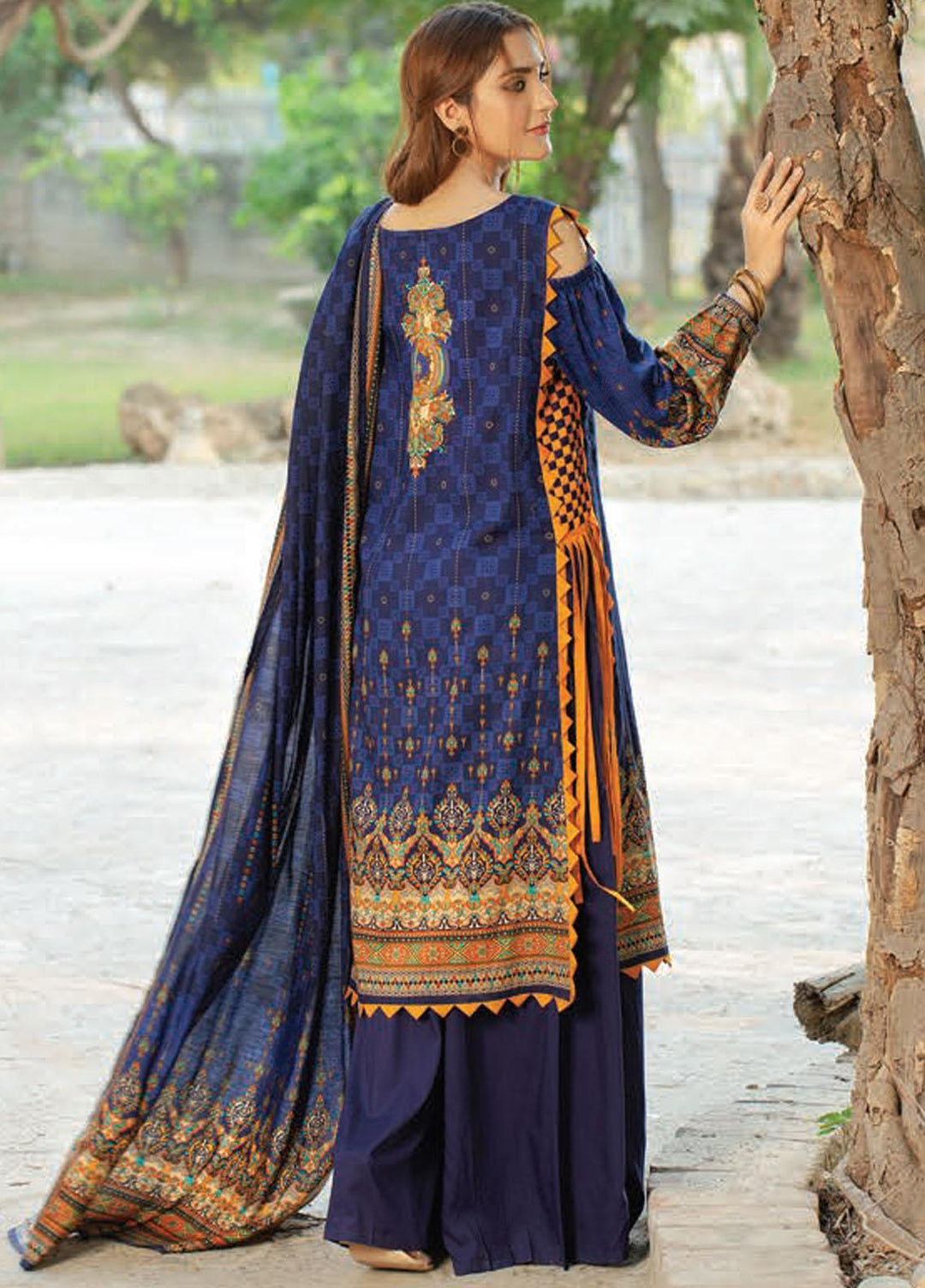 Five Star Printed Linen Suits Unstitched 3 Piece FS21CL D-192A - Winter Collection