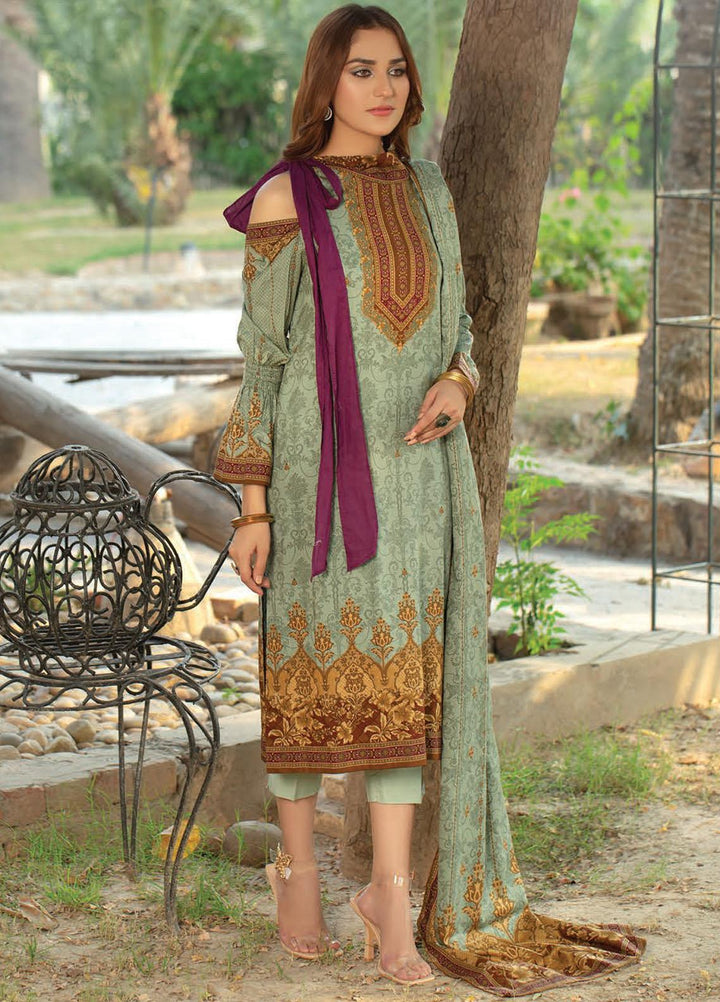 Five Star Printed Linen Suits Unstitched 3 Piece FS21CL D-193A - Winter Collection