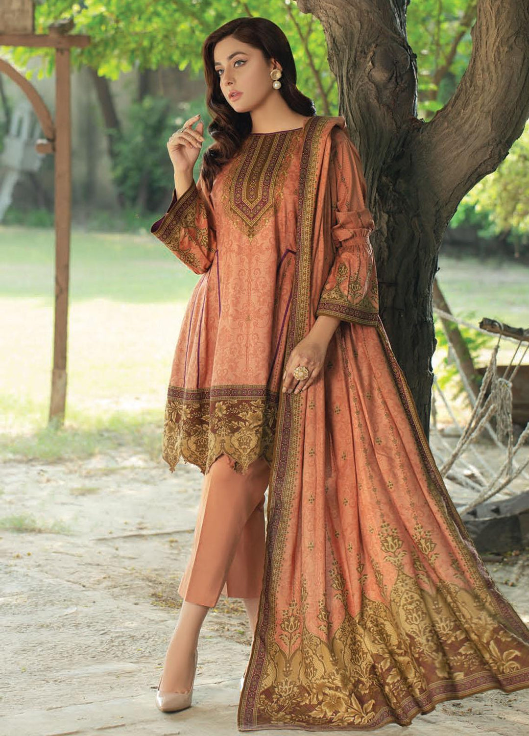 Five Star Printed Linen Suits Unstitched 3 Piece FS21CL D-193B - Winter Collection