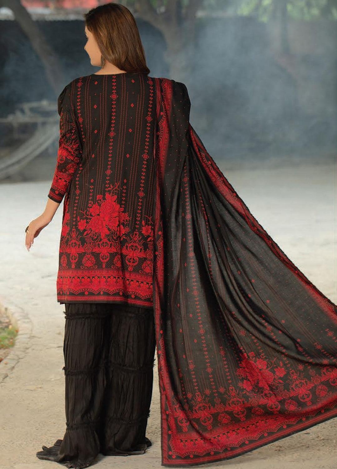 Five Star Printed Linen Suits Unstitched 3 Piece FS21CL D-194A - Winter Collection