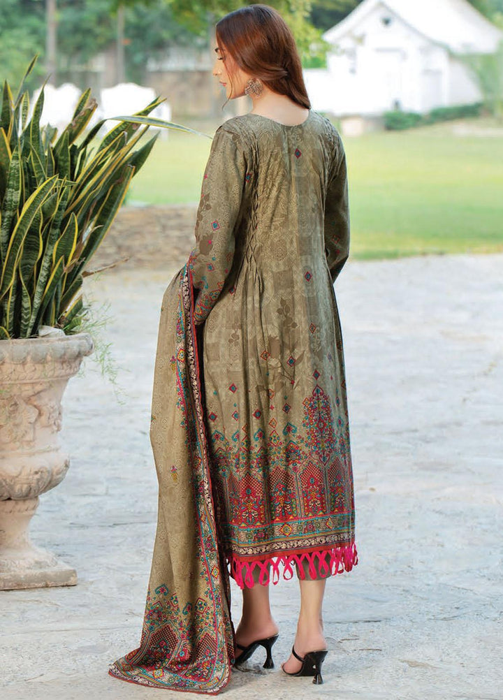 Five Star Printed Linen Suits Unstitched 3 Piece FS21CL D-195A - Winter Collection