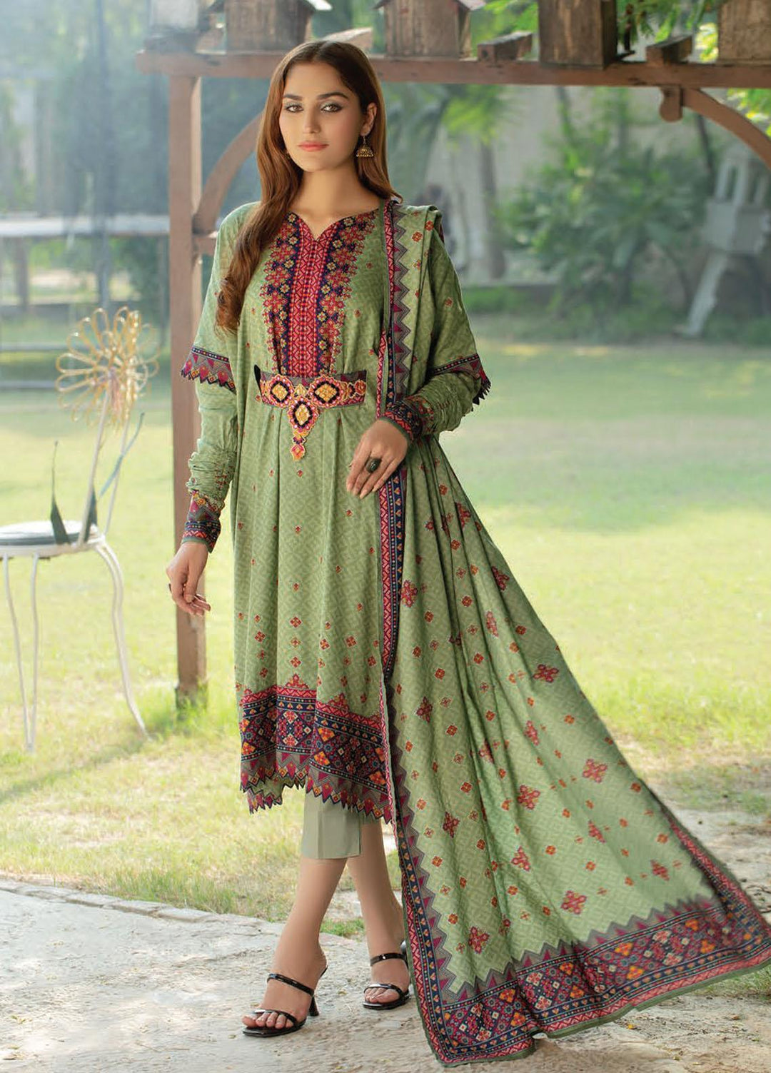 Five Star Printed Linen Suits Unstitched 3 Piece FS21CL D-196A - Winter Collection