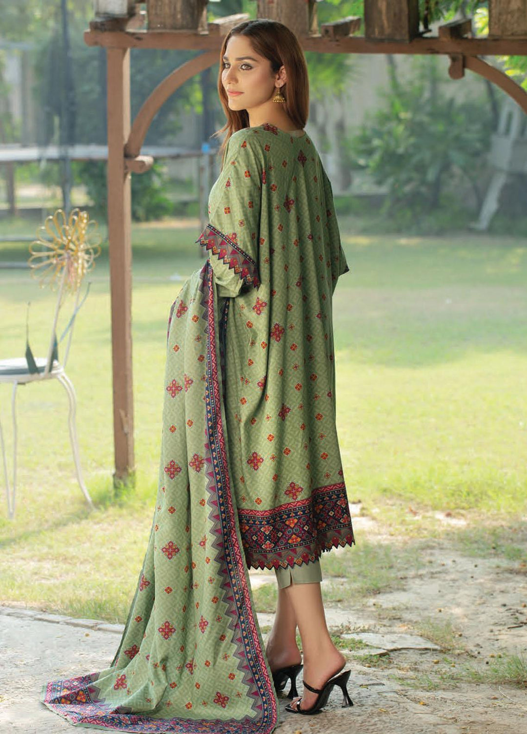 Five Star Printed Linen Suits Unstitched 3 Piece FS21CL D-196A - Winter Collection