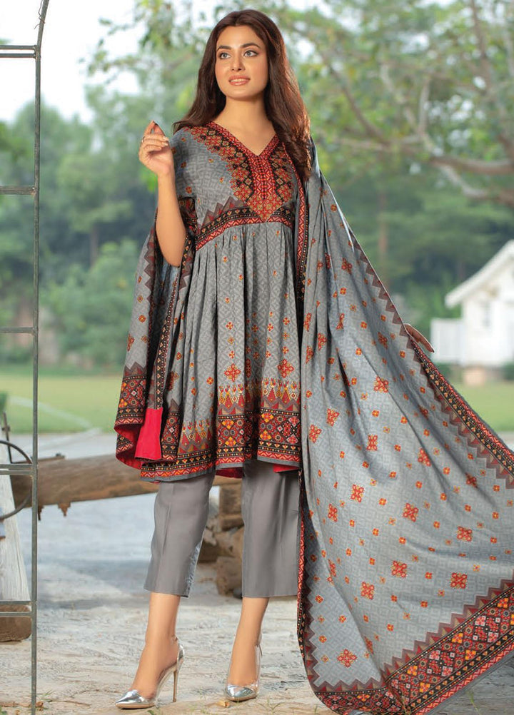 Five Star Printed Linen Suits Unstitched 3 Piece FS21CL D-196B - Winter Collection