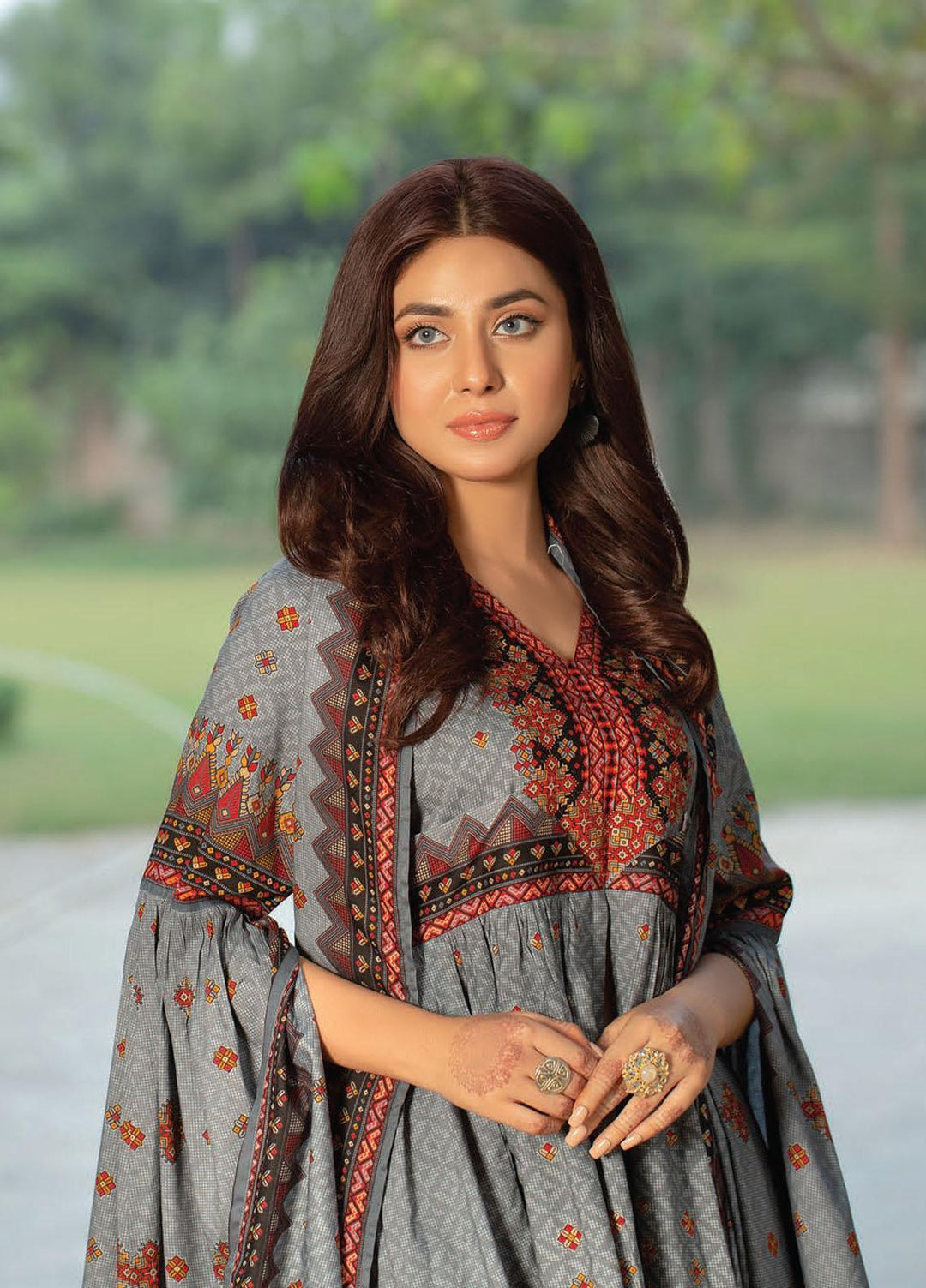 Five Star Printed Linen Suits Unstitched 3 Piece FS21CL D-196B - Winter Collection