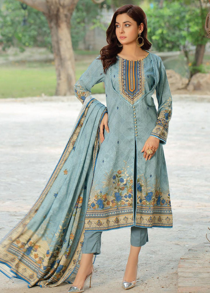 Five Star Printed Linen Suits Unstitched 3 Piece FS21CL D-197B - Winter Collection