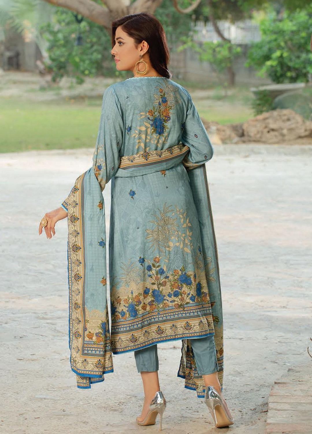 Five Star Printed Linen Suits Unstitched 3 Piece FS21CL D-197B - Winter Collection