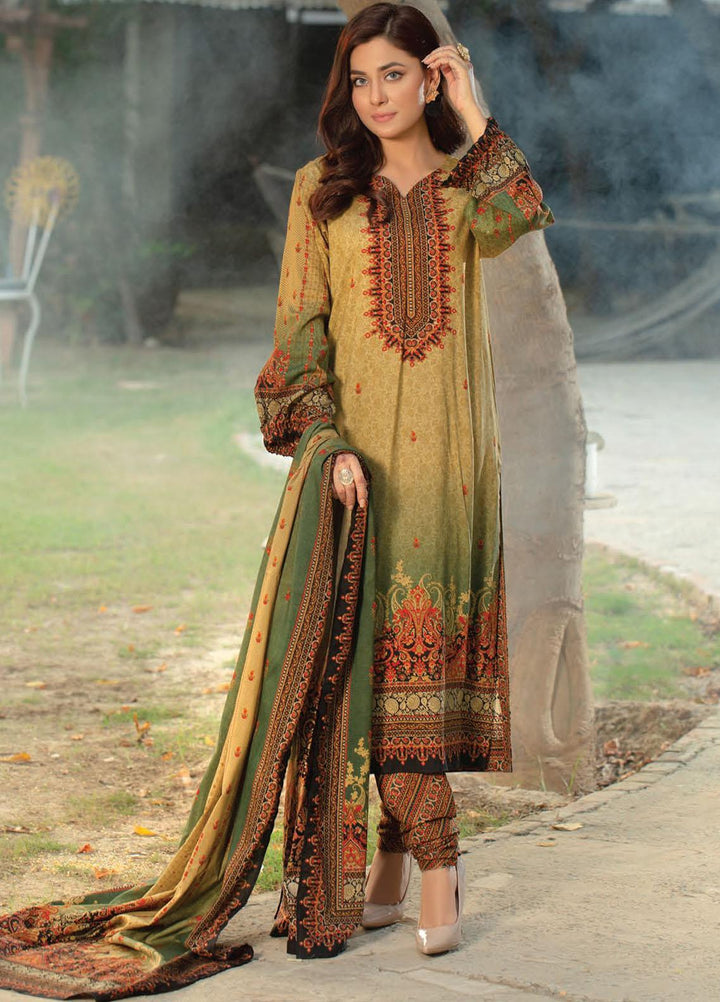 Five Star Printed Linen Suits Unstitched 3 Piece FS21CL D-198A - Winter Collection