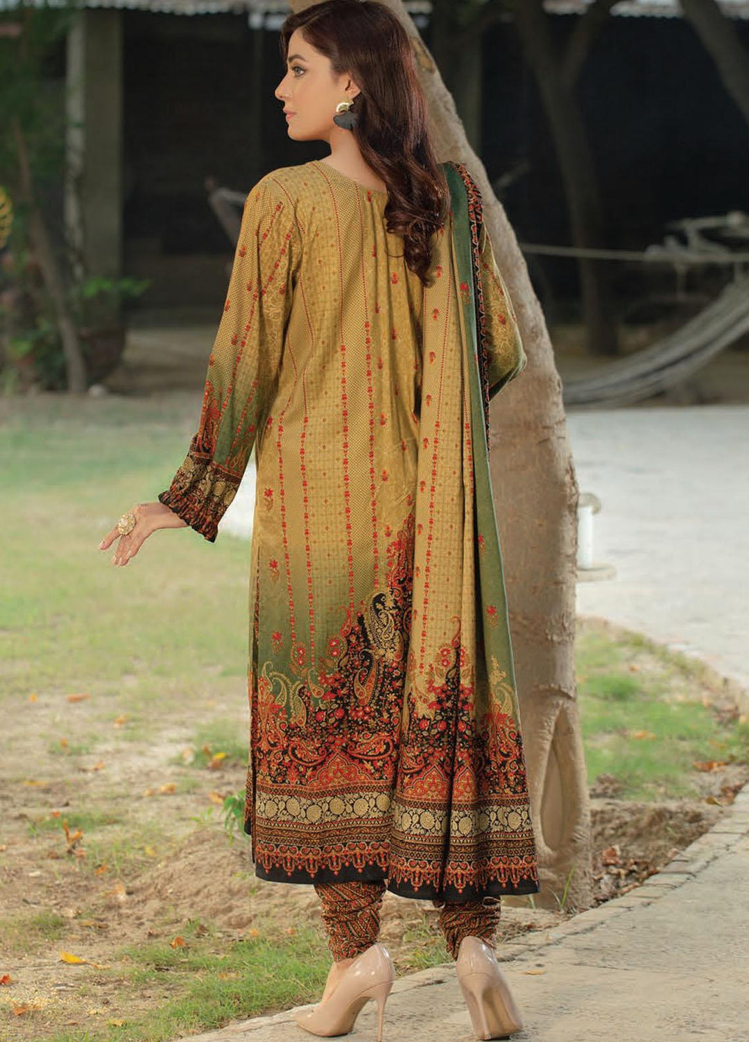 Five Star Printed Linen Suits Unstitched 3 Piece FS21CL D-198A - Winter Collection