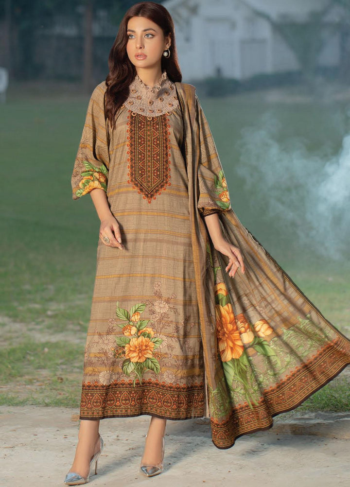 Five Star Printed Linen Suits Unstitched 3 Piece FS21CL D-199A - Winter Collection