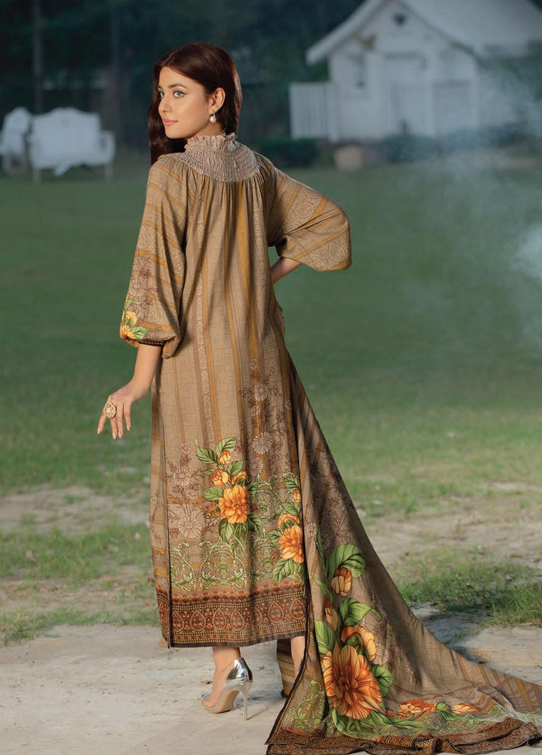 Five Star Printed Linen Suits Unstitched 3 Piece FS21CL D-199A - Winter Collection