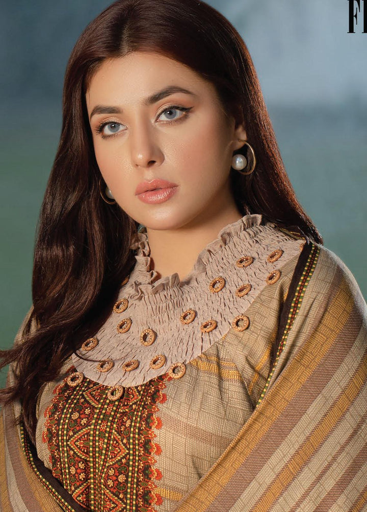 Five Star Printed Linen Suits Unstitched 3 Piece FS21CL D-199A - Winter Collection