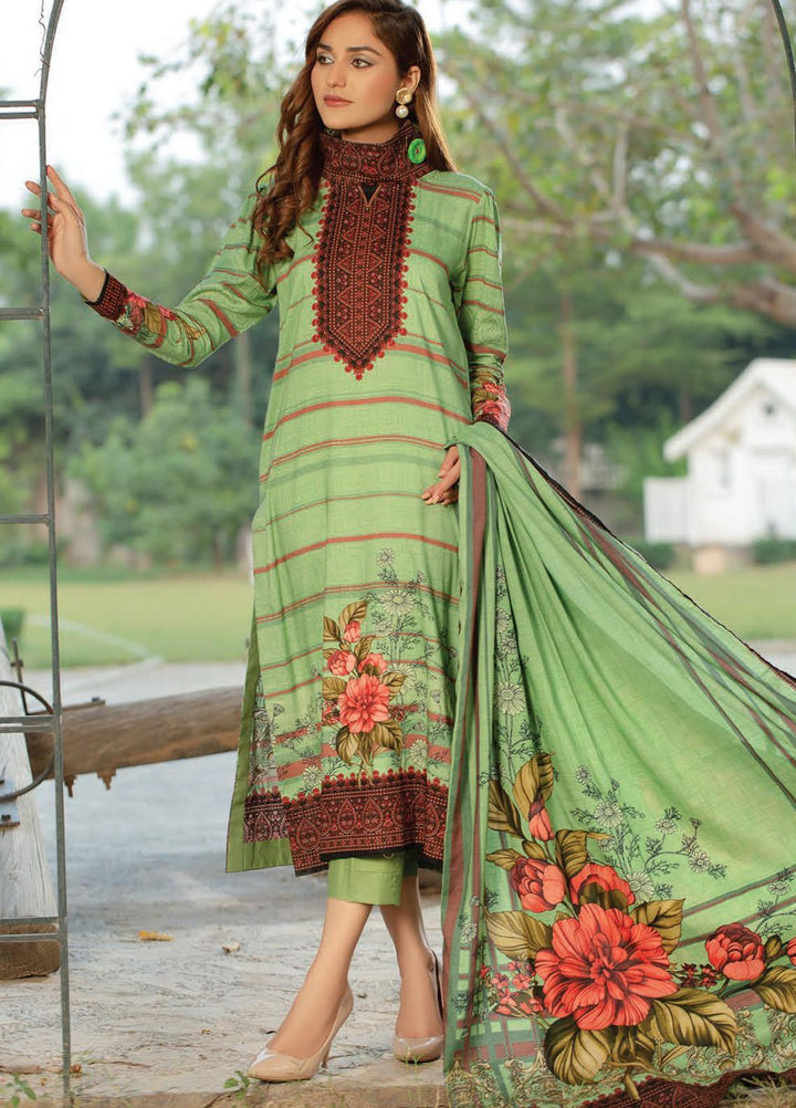 Five Star Printed Linen Suits Unstitched 3 Piece FS21CL D-199B - Winter Collection