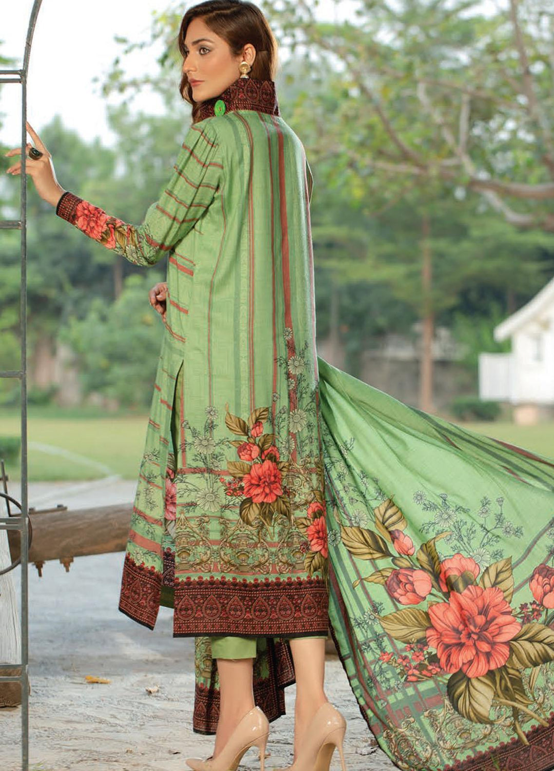 Five Star Printed Linen Suits Unstitched 3 Piece FS21CL D-199B - Winter Collection