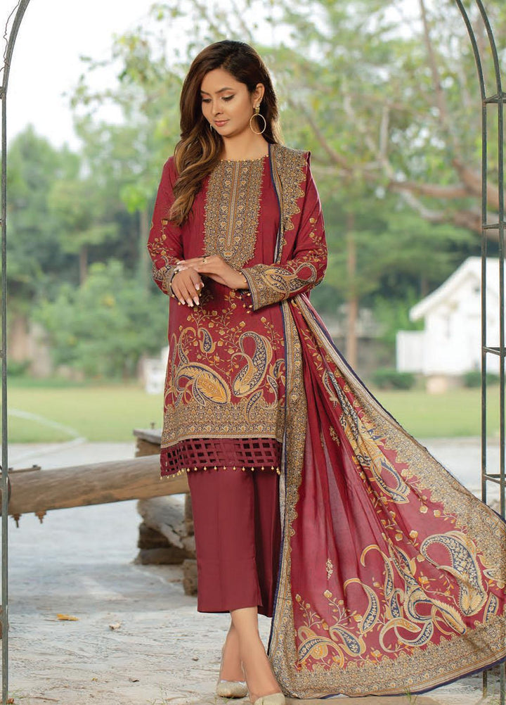 Five Star Printed Linen Suits Unstitched 3 Piece FS21CL D-200B - Winter Collection