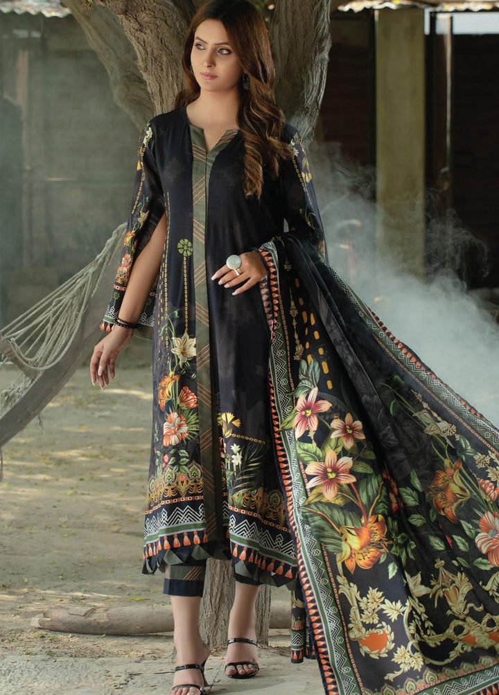 Five Star Printed Linen Suits Unstitched 3 Piece FS21CL D-201 - Winter Collection