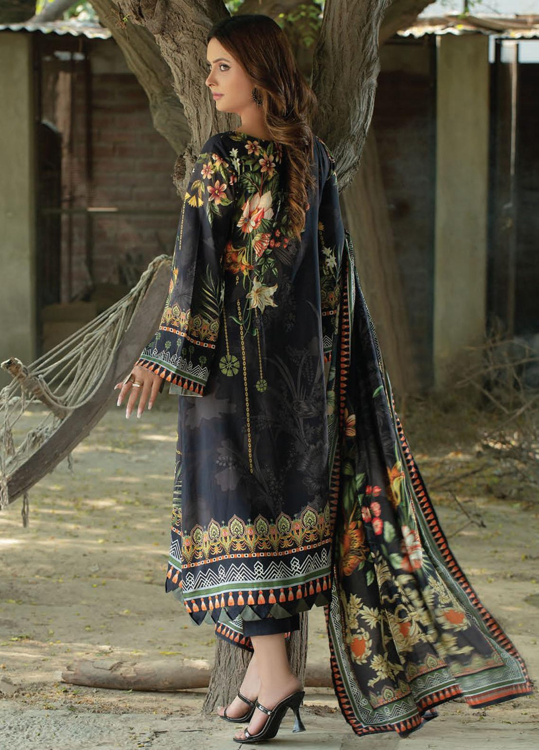 Five Star Printed Linen Suits Unstitched 3 Piece FS21CL D-201 - Winter Collection