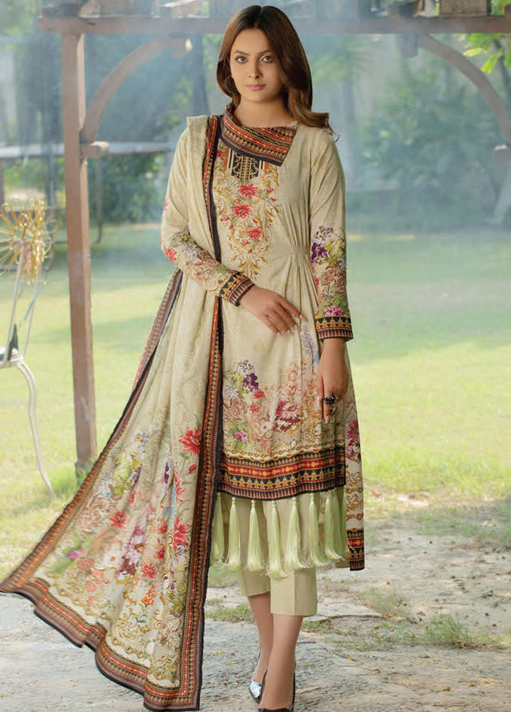 Five Star Printed Linen Suits Unstitched 3 Piece FS21CL D-202 - Winter Collection