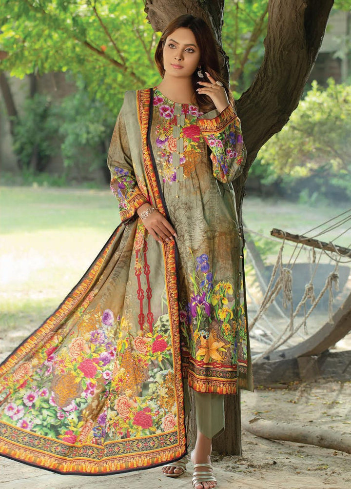 Five Star Printed Linen Suits Unstitched 3 Piece FS21CL D-203 - Winter Collection