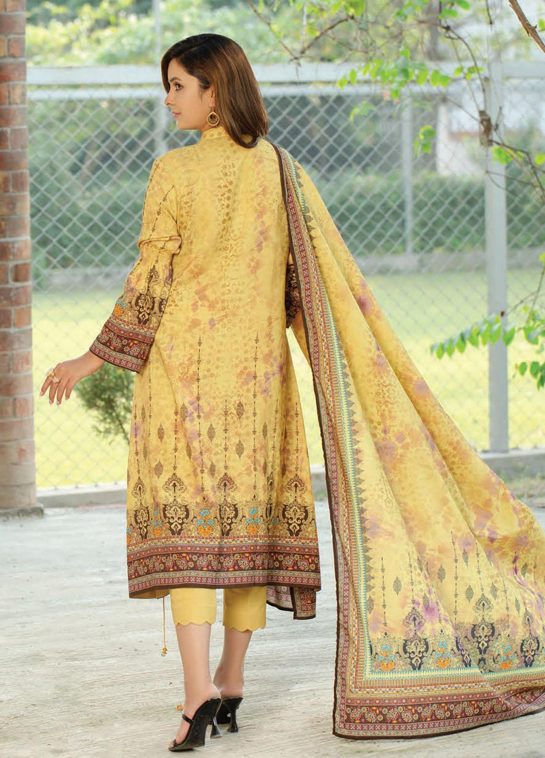 Five Star Printed Linen Suits Unstitched 3 Piece FS21CL D-204 - Winter Collection