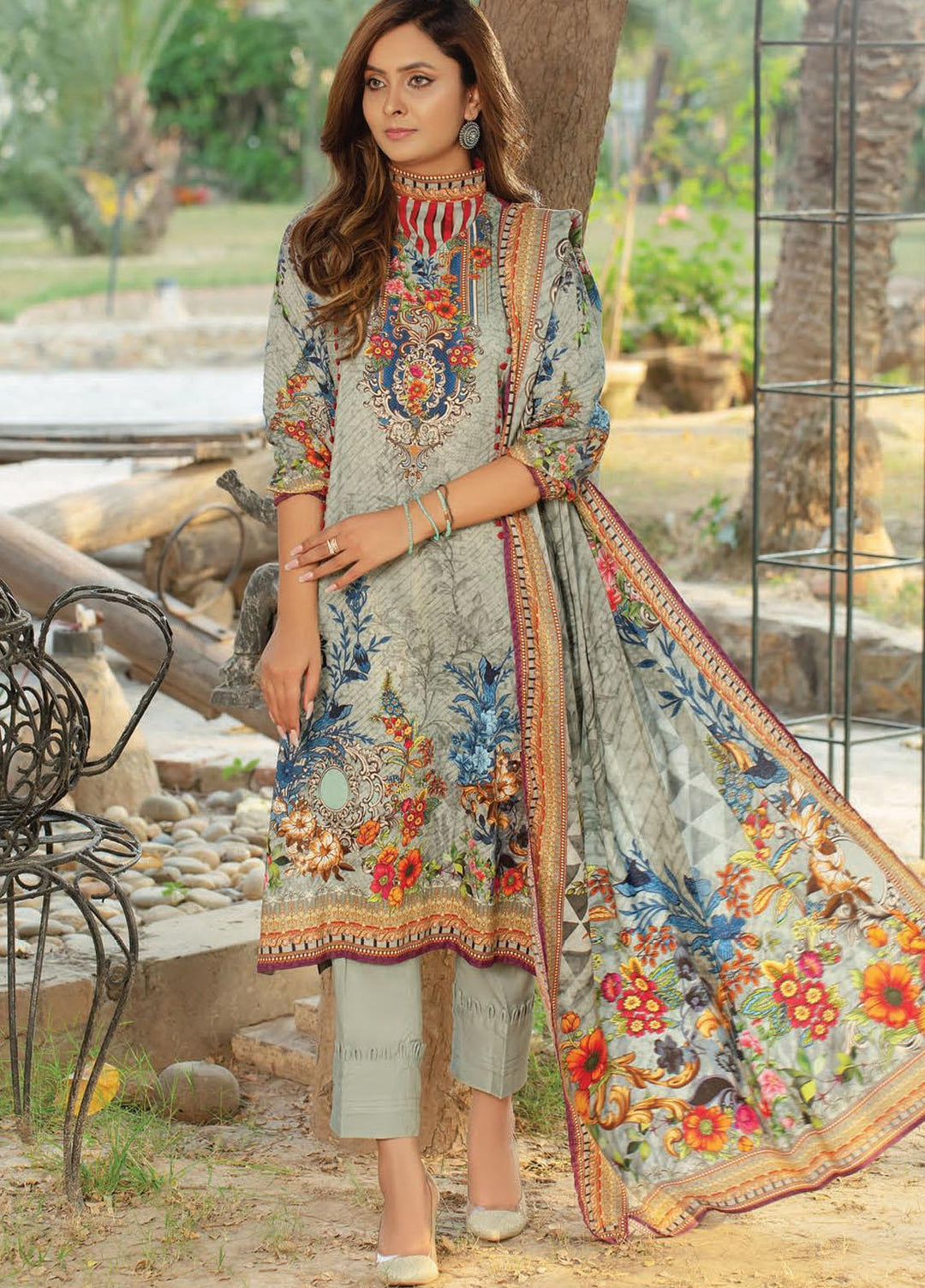 Five Star Printed Linen Suits Unstitched 3 Piece FS21CL D-205 - Winter Collection