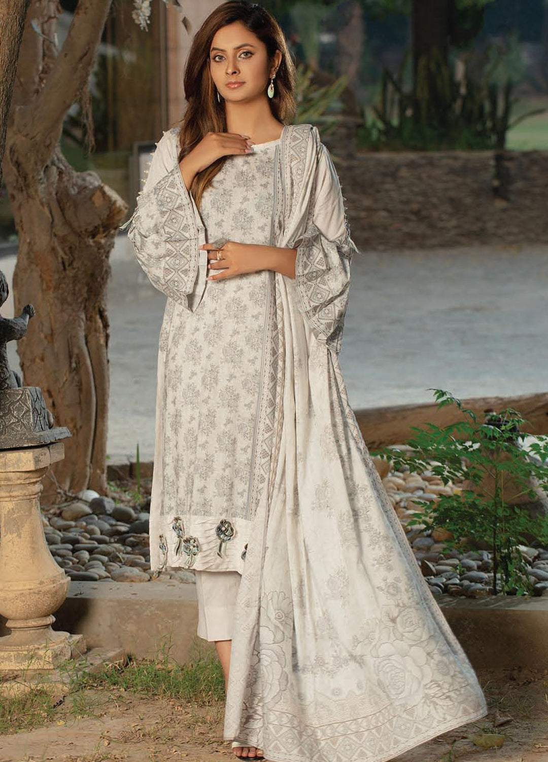Five Star Printed Linen Suits Unstitched 3 Piece FS21CL D-207A - Winter Collection