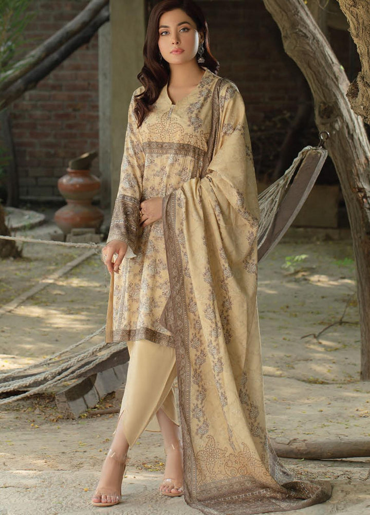 Five Star Printed Linen Suits Unstitched 3 Piece FS21CL D-210B - Winter Collection