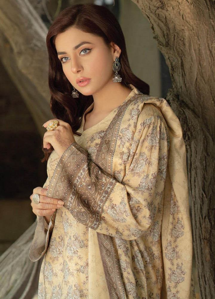 Five Star Printed Linen Suits Unstitched 3 Piece FS21CL D-210B - Winter Collection