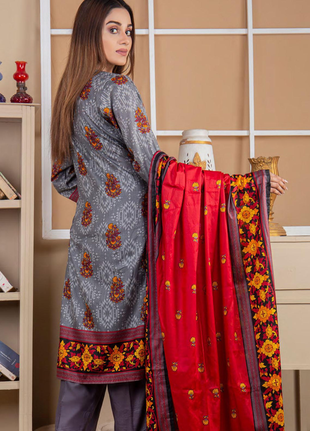 Five Star Printed Lawn Suit Unstitched 3 Piece FS22MD D-53A - Summer Collection
