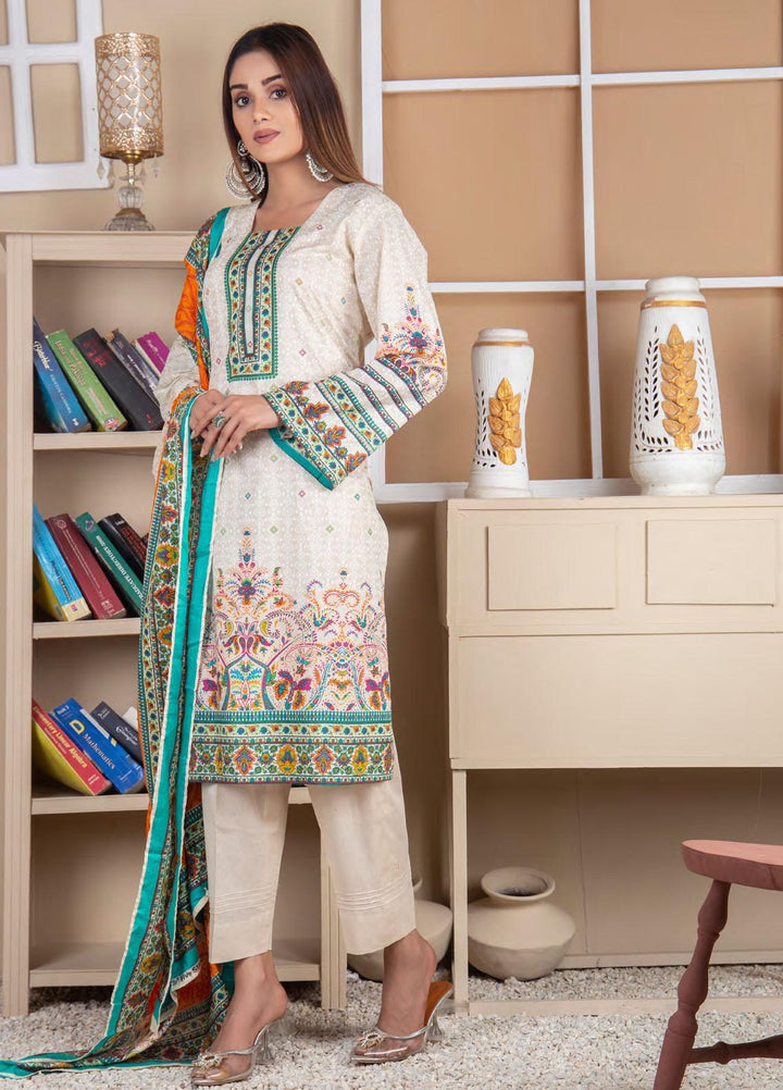 Five Star Printed Lawn Suit Unstitched 3 Piece FS22MD D-60A - Summer Collection