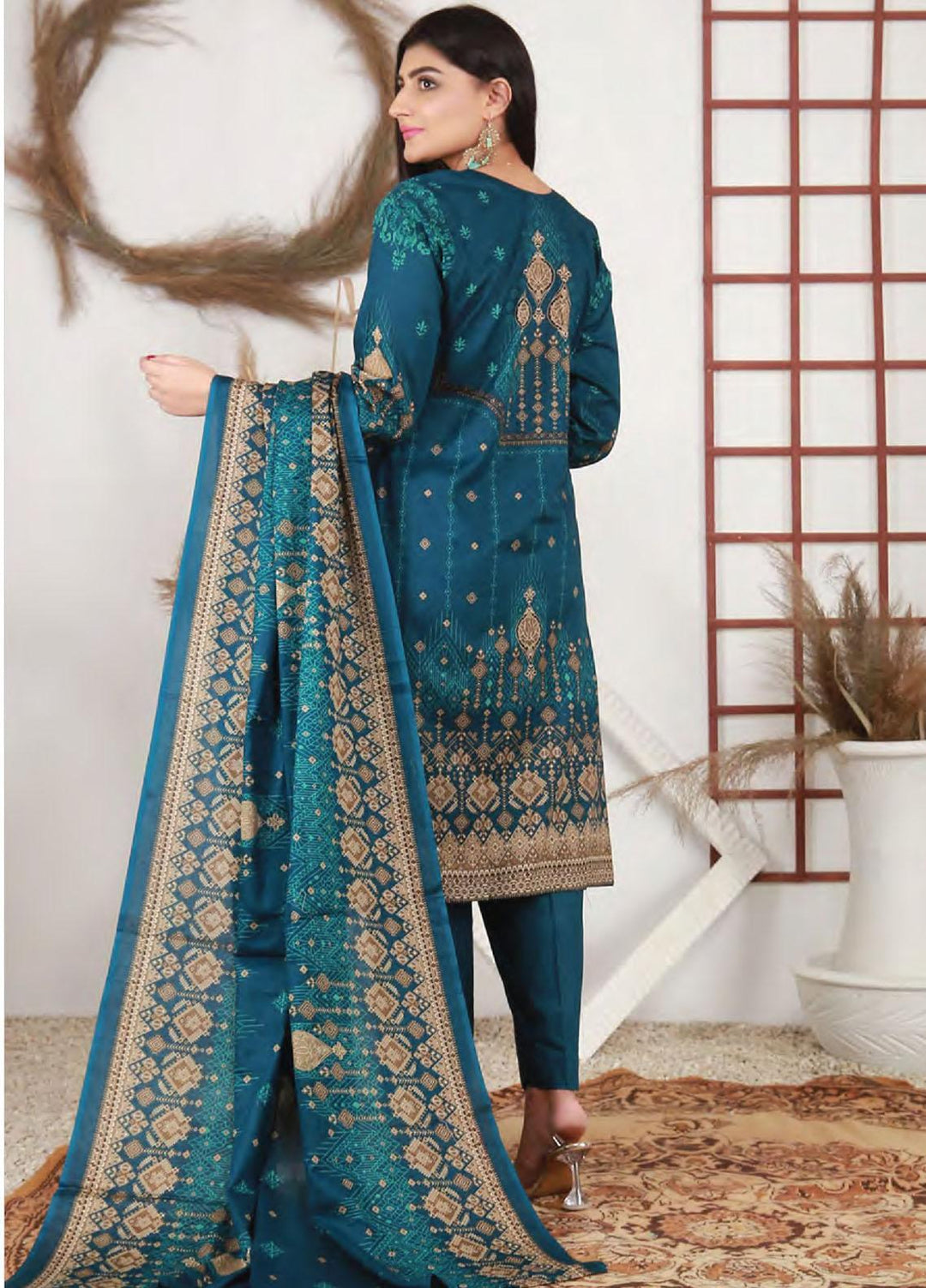Five Star Printed Lawn Suit Unstitched 3 Piece FS22SL D-118B - Summer Collection