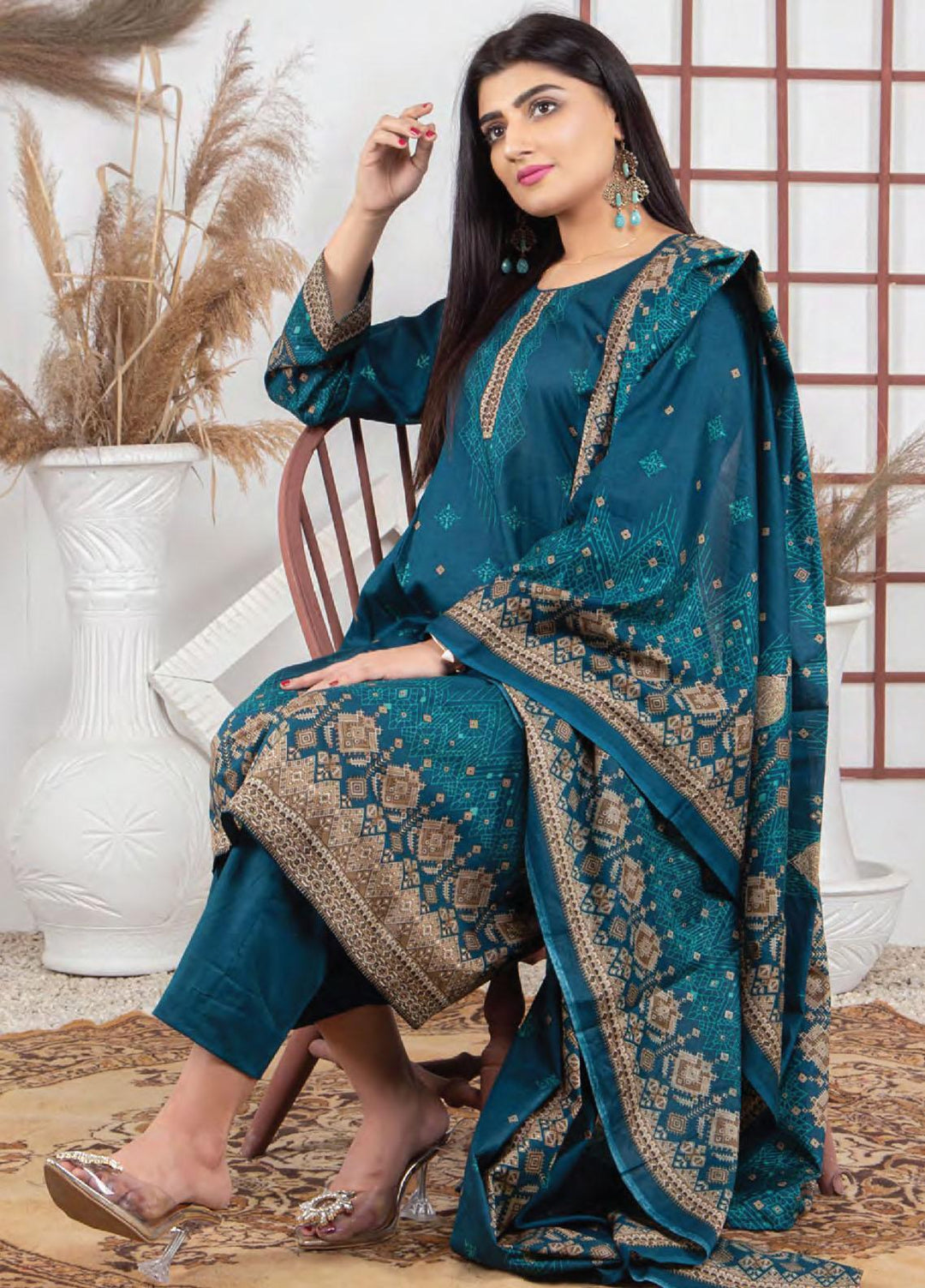 Five Star Printed Lawn Suit Unstitched 3 Piece FS22SL D-118B - Summer Collection
