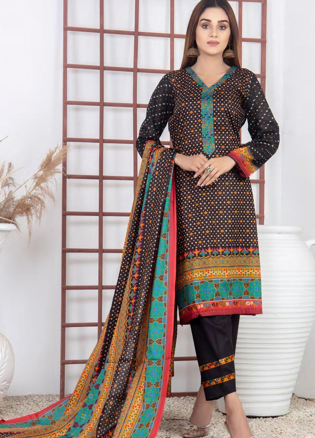 Five Star Printed Lawn Suit Unstitched 3 Piece FS22SL D-119B - Summer Collection