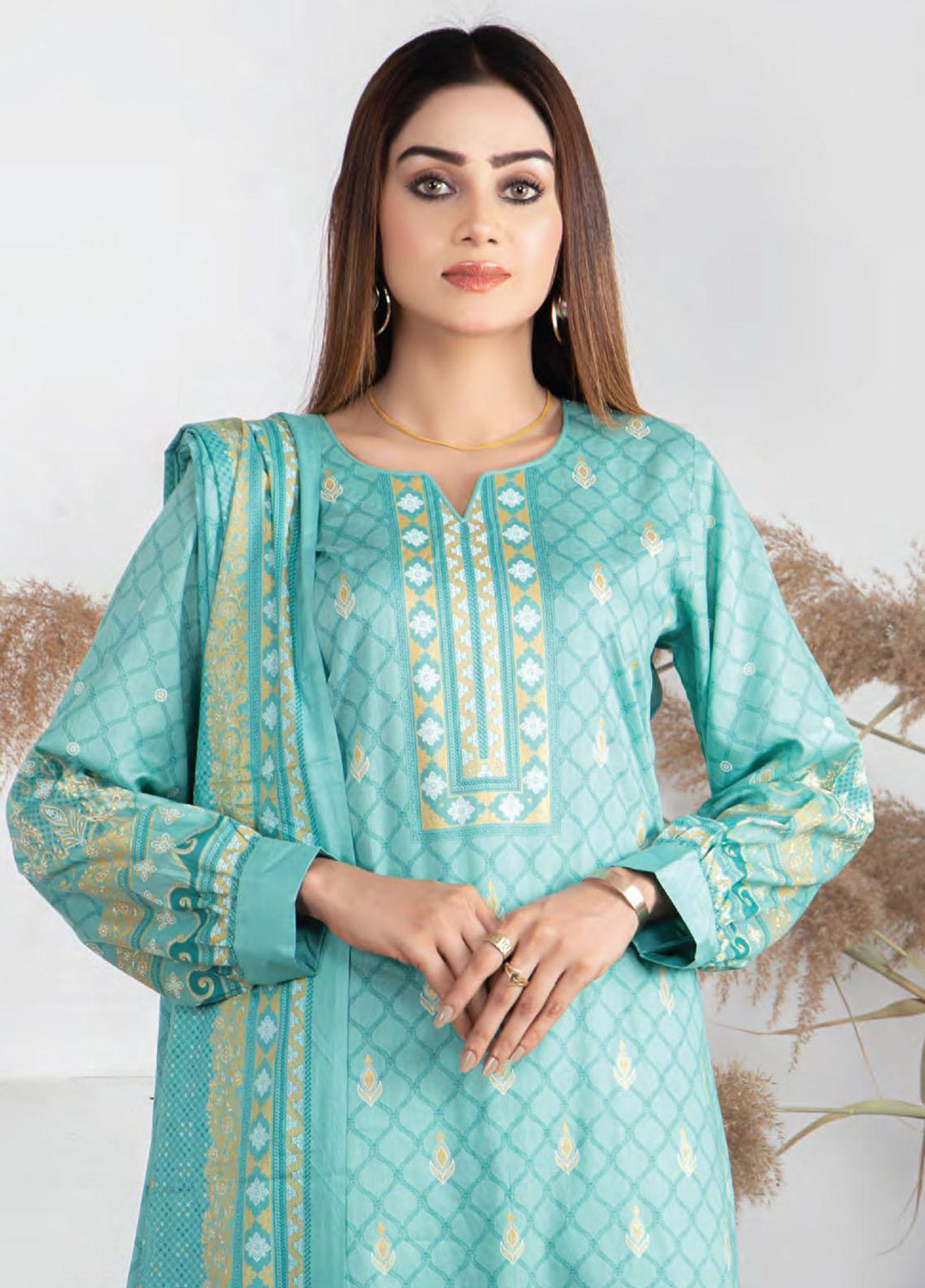 Five Star Printed Lawn Suit Unstitched 3 Piece FS22SL D-120A - Summer Collection