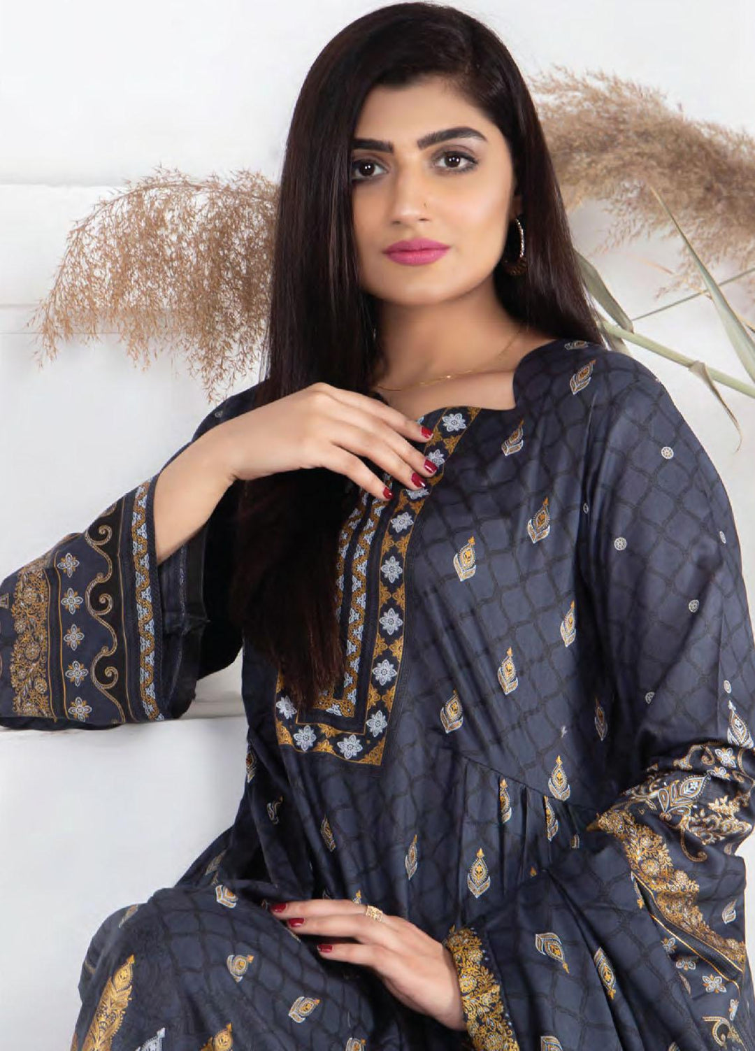 Five Star Printed Lawn Suit Unstitched 3 Piece FS22SL D-120B - Summer Collection